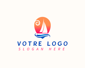 Surf - Sailboat Sea Travel logo design