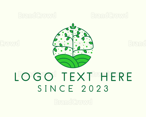 Tree Farm Sustainability Agriculture Logo