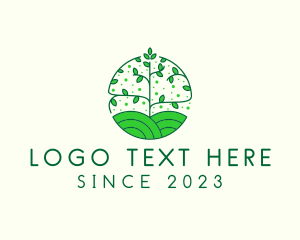 Agriculturist - Tree Farm Sustainability Agriculture logo design