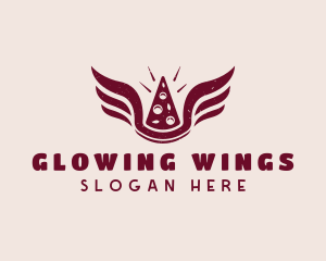 Retro Pizza Wings Diner logo design