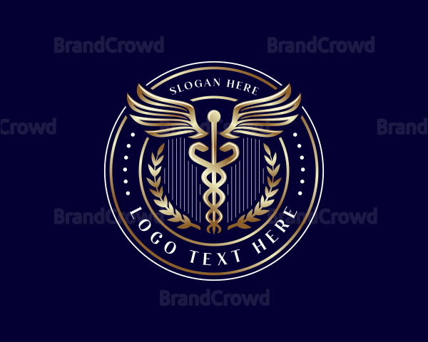 Caduceus Wreath Healthcare Logo