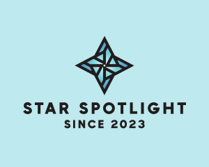 Four Point Star Pinwheel logo design