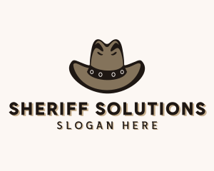 Sheriff - Western Cowboy Hat logo design