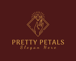 Jewelry Crystal Hand  logo design