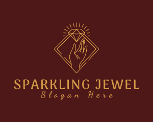 Jewelry Crystal Hand  logo design