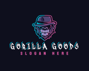 Hat Gorilla Monkey logo design