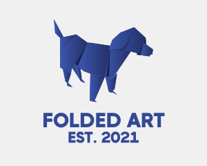 Blue Dog Origami  logo design