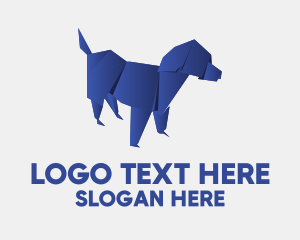 Blue Dog Origami  Logo