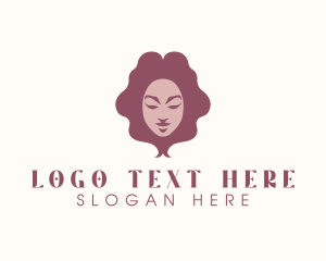 Hairdresser - Beauty Woman Hair Stylist logo design