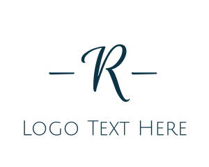 Timeless - Elegant Blue R logo design