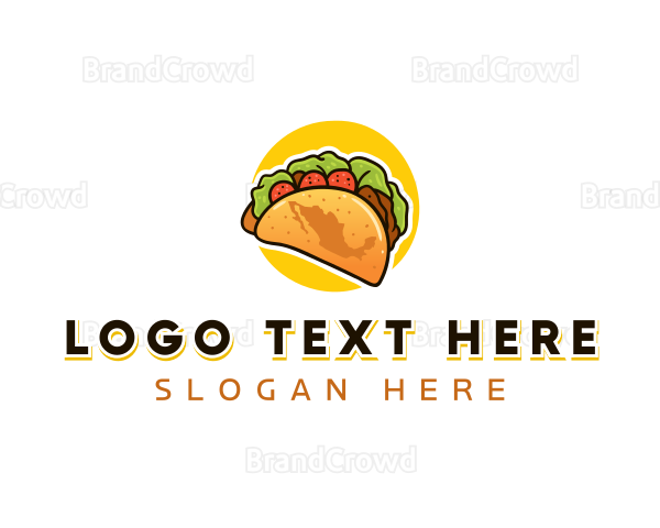 Mexican Taco Food Logo