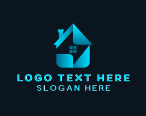 House - Bolt Lightning House logo design