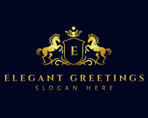 Luxury Horse Crown logo design