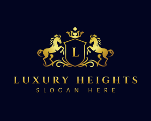 Luxury Horse Crown logo design