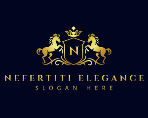 Luxury Horse Crown logo design