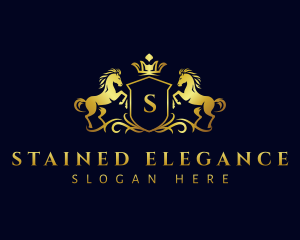 Luxury Horse Crown logo design