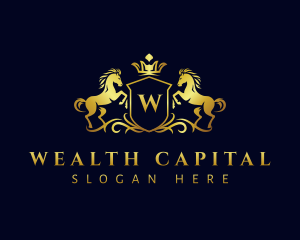 Luxury Horse Crown logo design