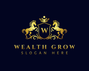 Luxury Horse Crown logo design