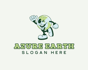 Cartoon Planet Earth logo design