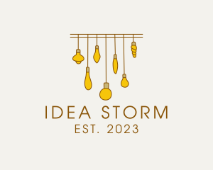 Decorative Light Bulb logo design