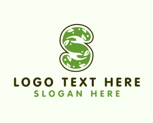 Massager - Nature Hands Letter S logo design