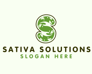 Nature Hands Letter S logo design