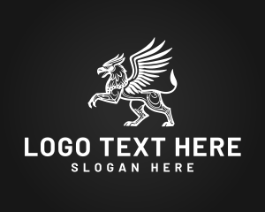 Wings - Mythical Tribal Griffin logo design