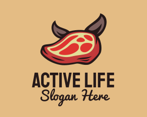 Meat - Pork Steak Dog logo design