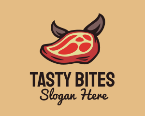 Beef - Pork Steak Dog logo design