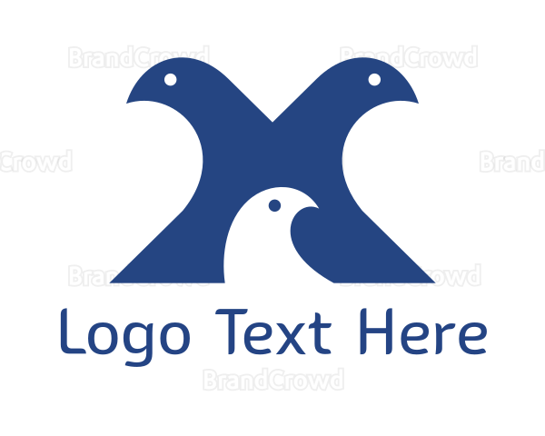 Pigeon Family Bird Logo