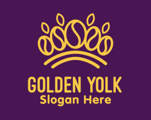 Golden Coffee Bean Crown logo design