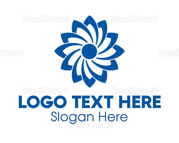 Blue Flower Turbine Logo