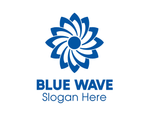 Blue Flower Turbine logo design