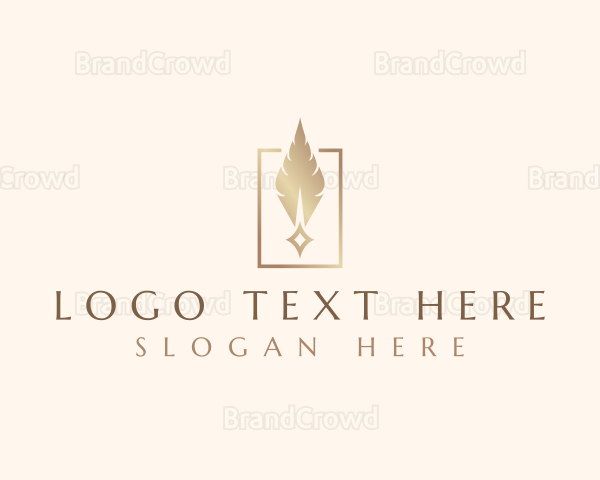 Luxury Quill Feather Logo