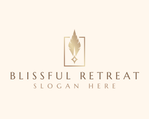 Luxury Quill Feather Logo