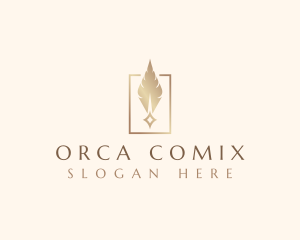 Luxury Quill Feather Logo