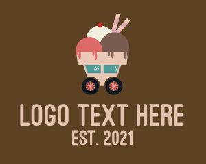 Cart - Ice Cream Cart logo design