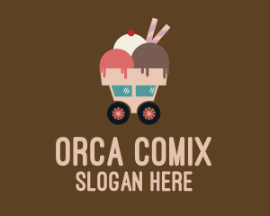 Ice Cream Cart  Logo