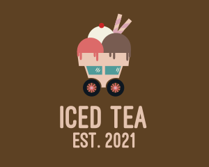 Ice Cream Cart  logo design