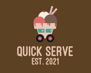 Ice Cream Cart  logo design