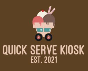 Ice Cream Cart  logo design