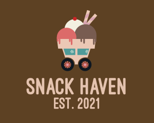 Ice Cream Cart  logo design