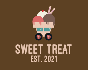 Ice Cream Cart  logo design