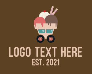 Color - Ice Cream Cart logo design