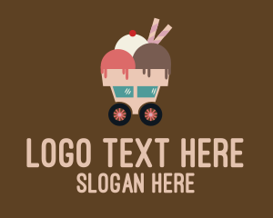 Ice Cream Cart  Logo