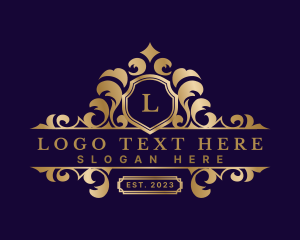 Decorative - Shield Decorative Flourish logo design