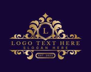 Victorian - Shield Decorative Flourish logo design