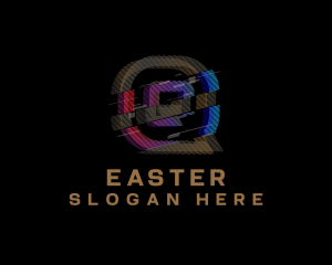 Clan - Gradient Glitch Letter Q logo design