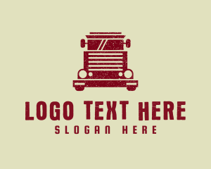 Shipping Service - Truck Logistics Transport logo design