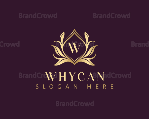 Luxury Floral Leaves Logo